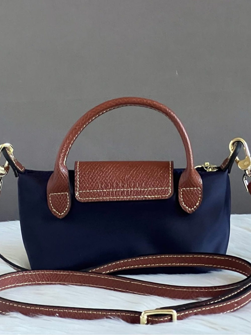 Longchamp XS Le Pliage Original Pouch with Strap - Picture 6 of 13